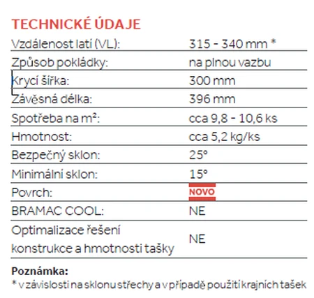 2025 Bramac Tegalit Novo technick&eacute; &uacute;daje